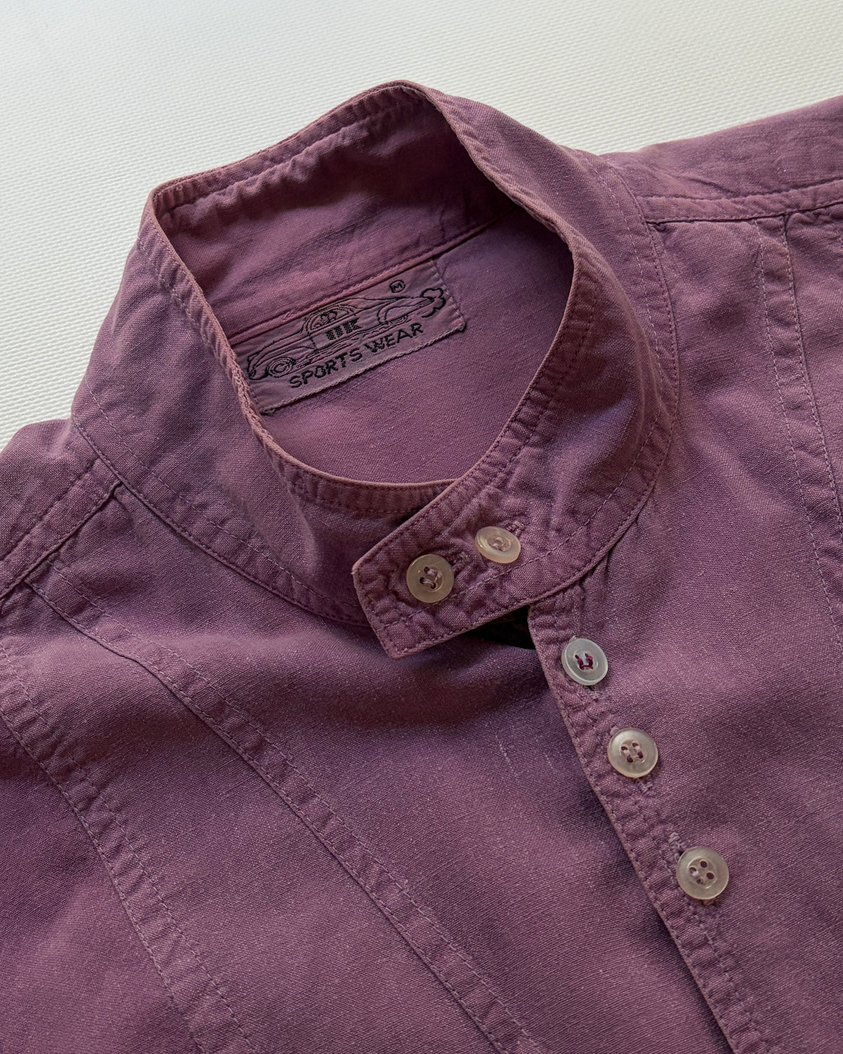 Vintage 1980s Dusty Mauve Cotton Utility Shirt