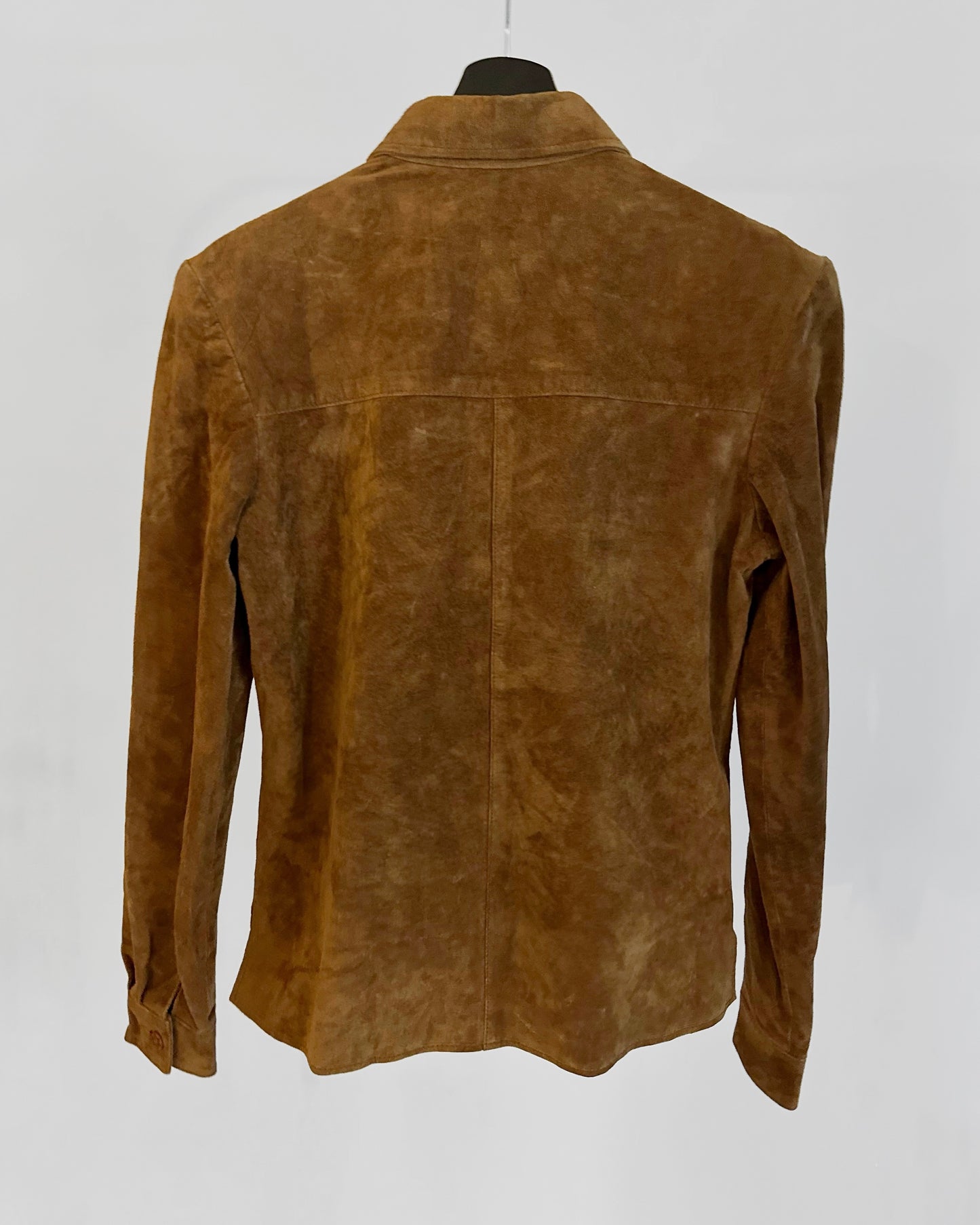 90s Brown Suede Shirt Jacket – Made in Spain