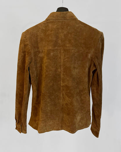 90s Brown Suede Shirt Jacket – Made in Spain