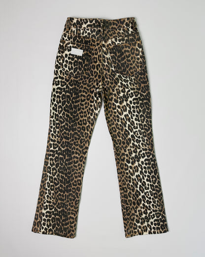 Ganni Leopard Betzy Cropped Jeans