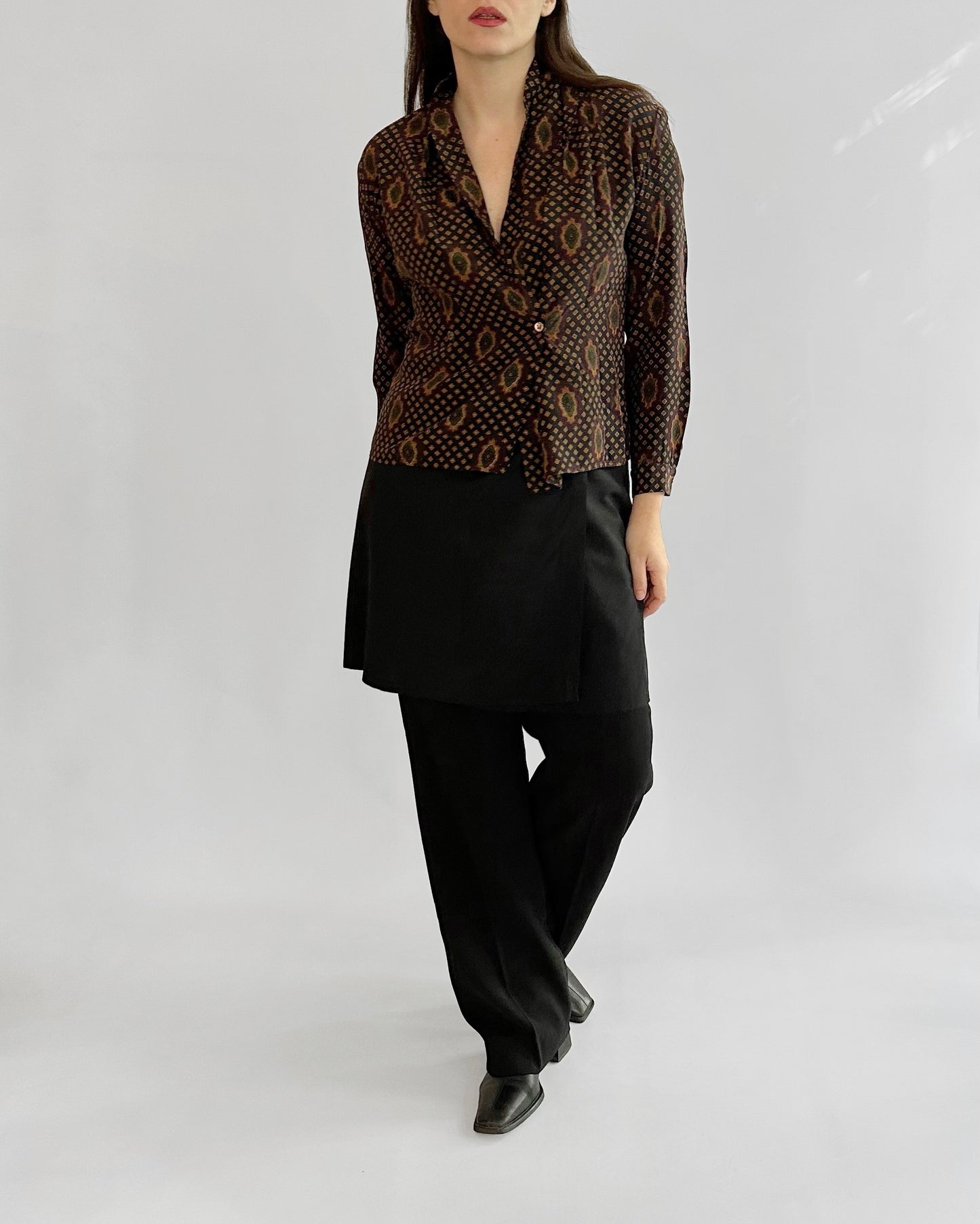 90s Byblos Silk Paisley Blouse