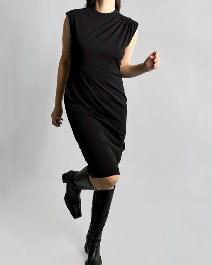 Calvin Klein Black Scuba Crepe Dress