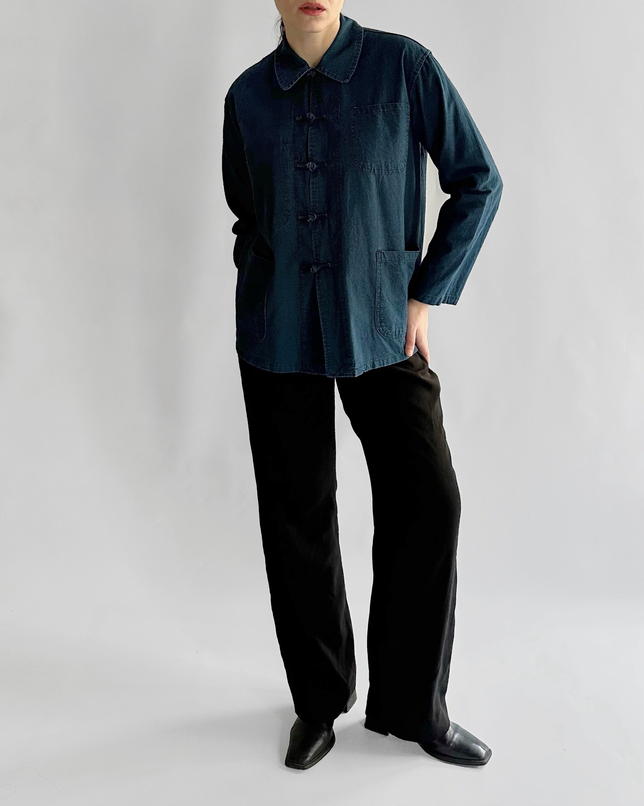 Rare 1950s Shanghai Indigo Work Shirt Jacket – Alba Vintage Studio