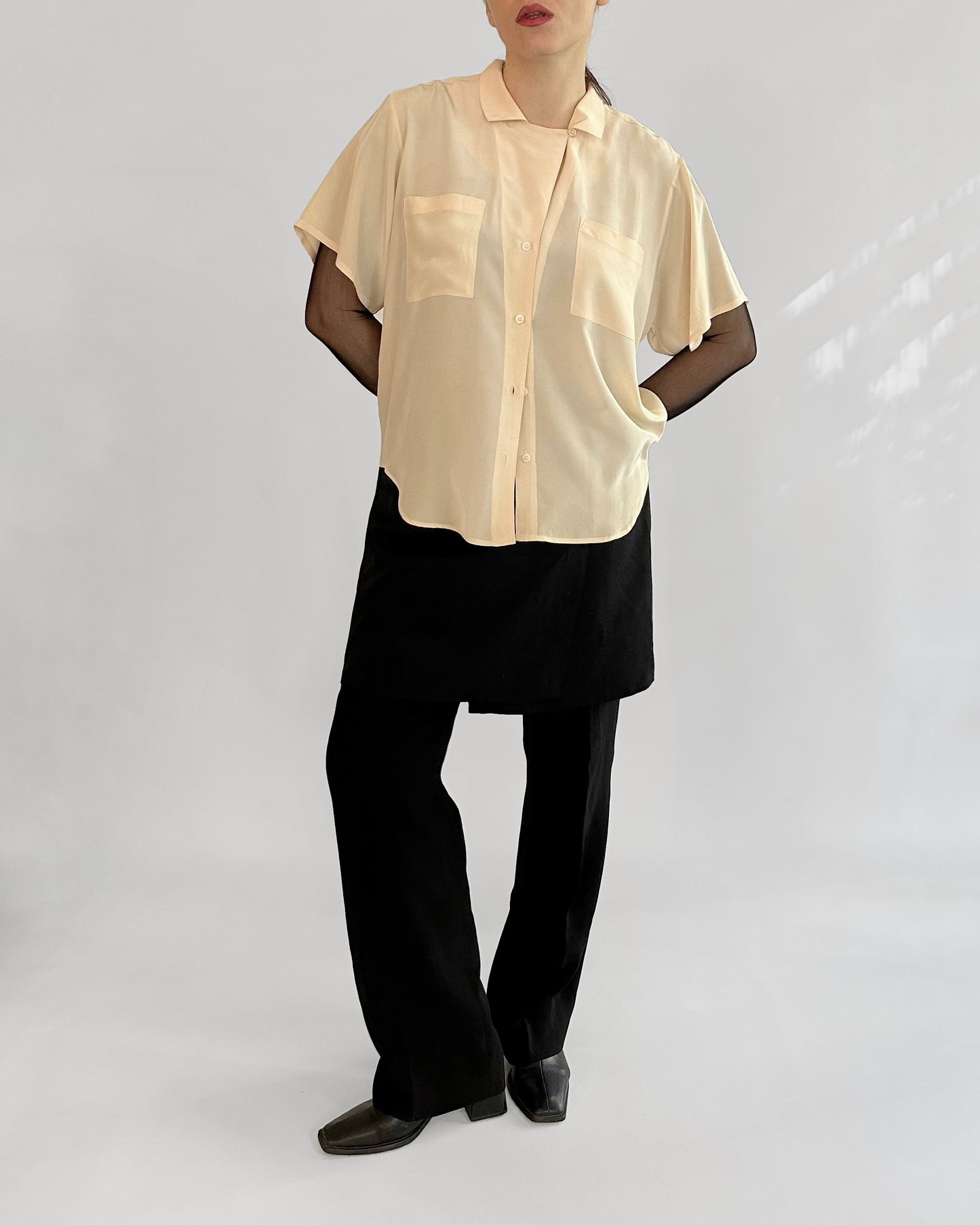 90s Pure Silk Short Sleeve Shirt