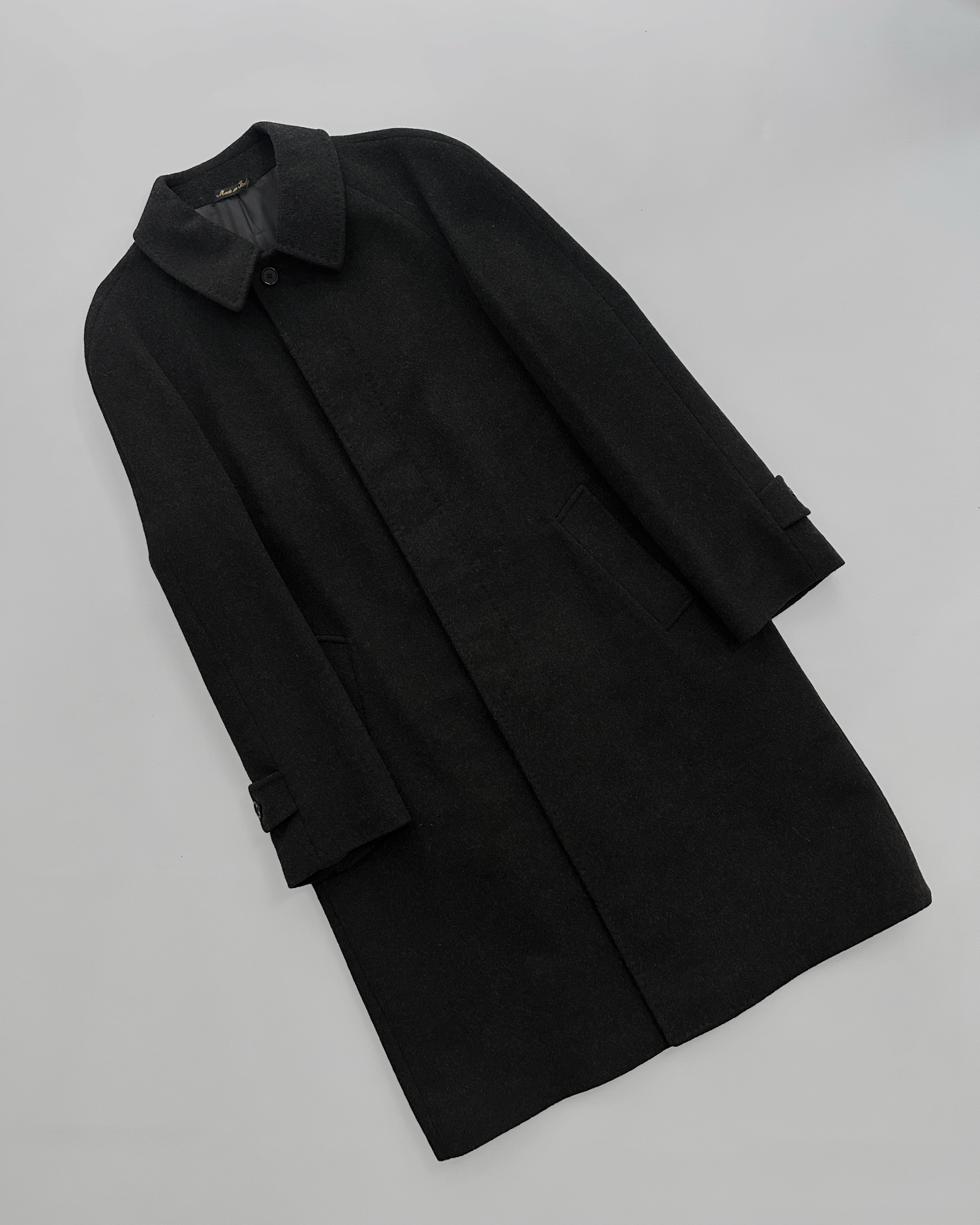 90s Gianfranco Ferré Charcoal Wool and Cashmere Coat – Alba