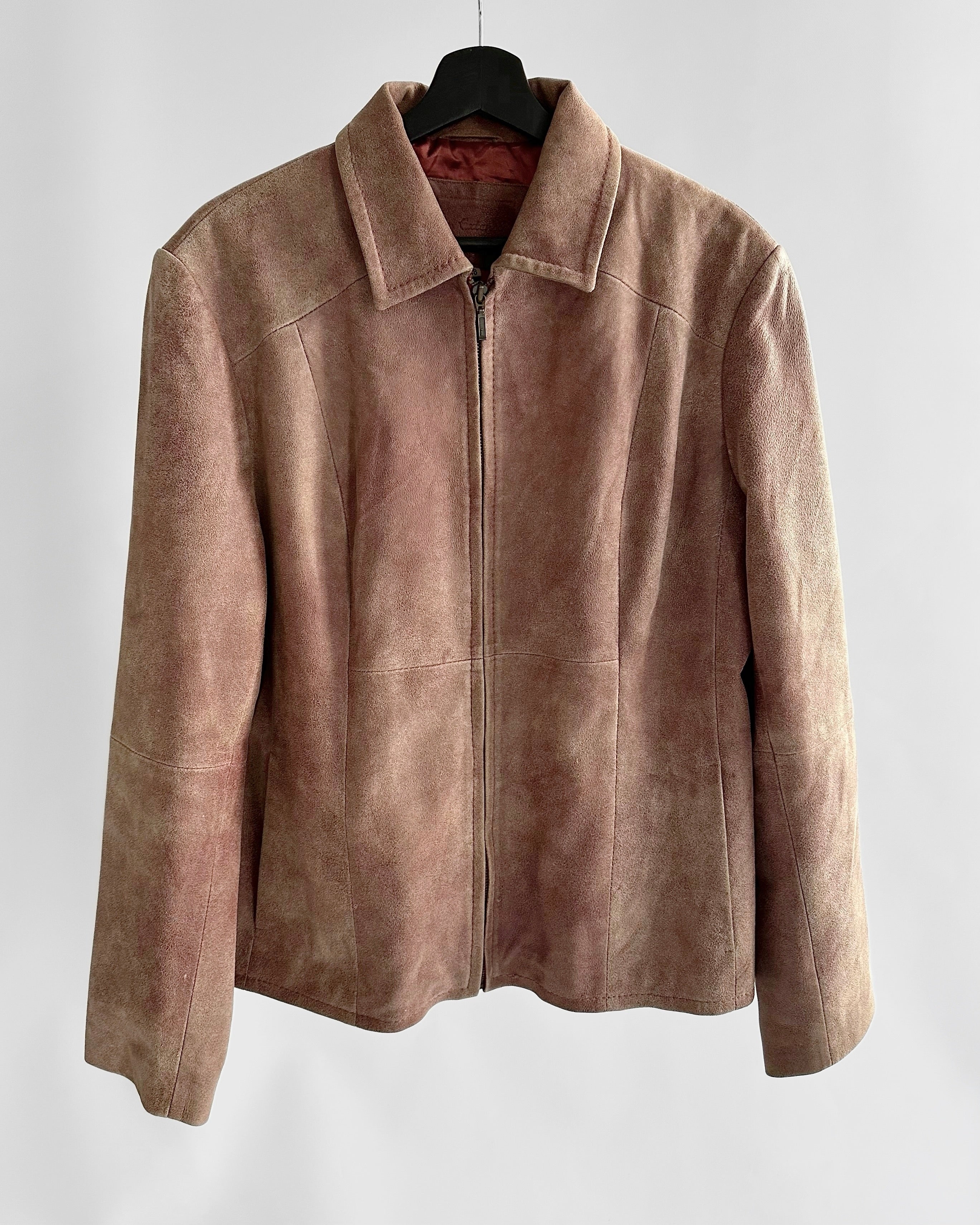 2000s Dusty Pink Washed Nappa Leather Jacket – Alba Vintage Studio