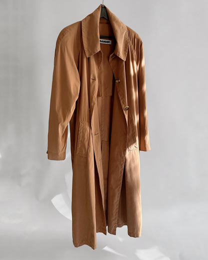 90s Jil Sander Minimalist Peach Trench Coat