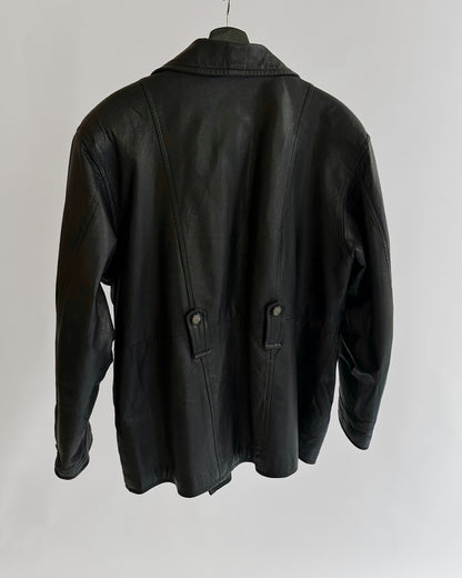 80s Black Leather Jacket
