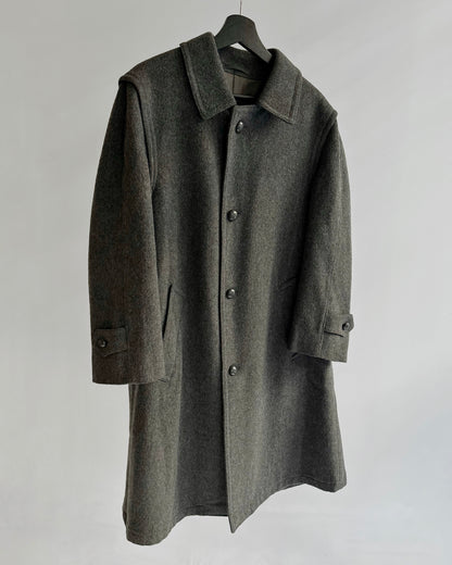 90s Austrian Grey Wool Loden Coat