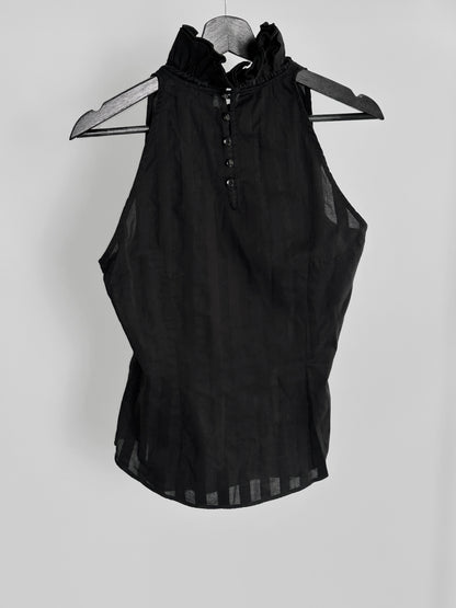 Anne Fontaine Black Halter Top