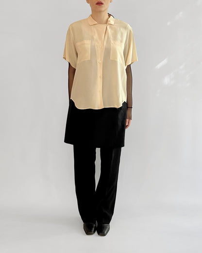 90s Pure Silk Short Sleeve Shirt