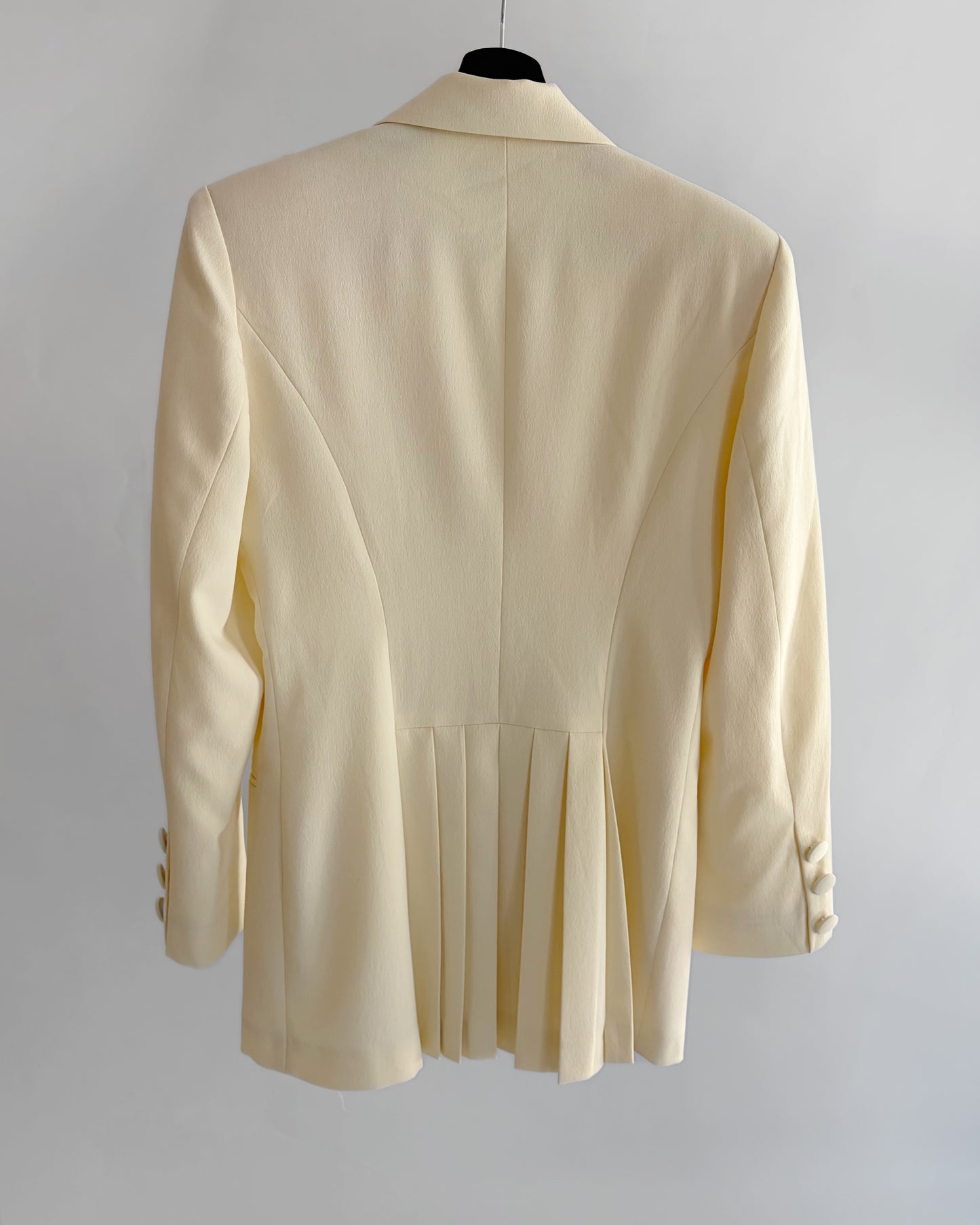 Vintage 1990s Cream Double Breasted Blazer - Made in Italy