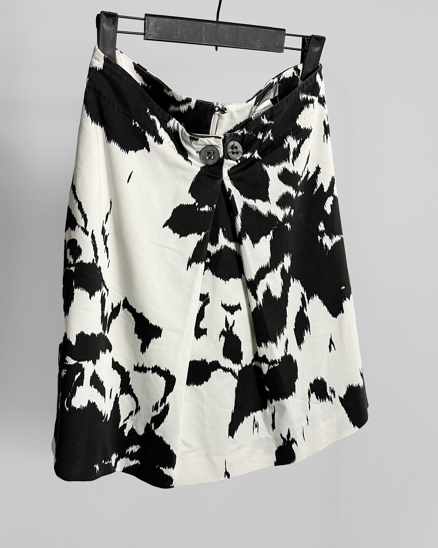 Max Mara Black & White A-Line Skirt