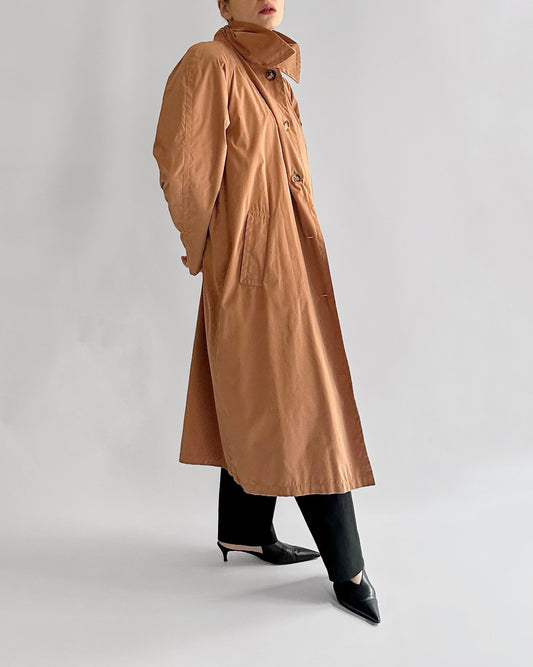 90s Jil Sander Minimalist Peach Trench Coat