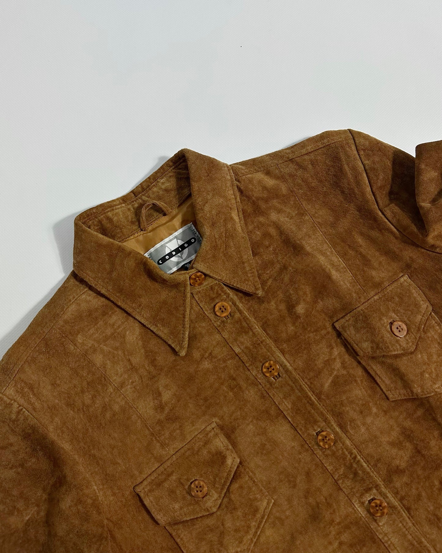 90s Brown Suede Shirt Jacket – Made in Spain