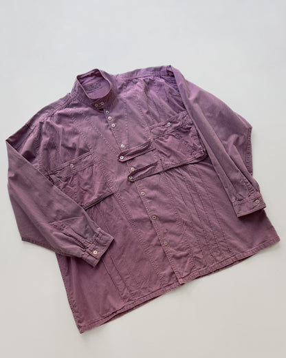 Vintage 1980s Dusty Mauve Cotton Utility Shirt