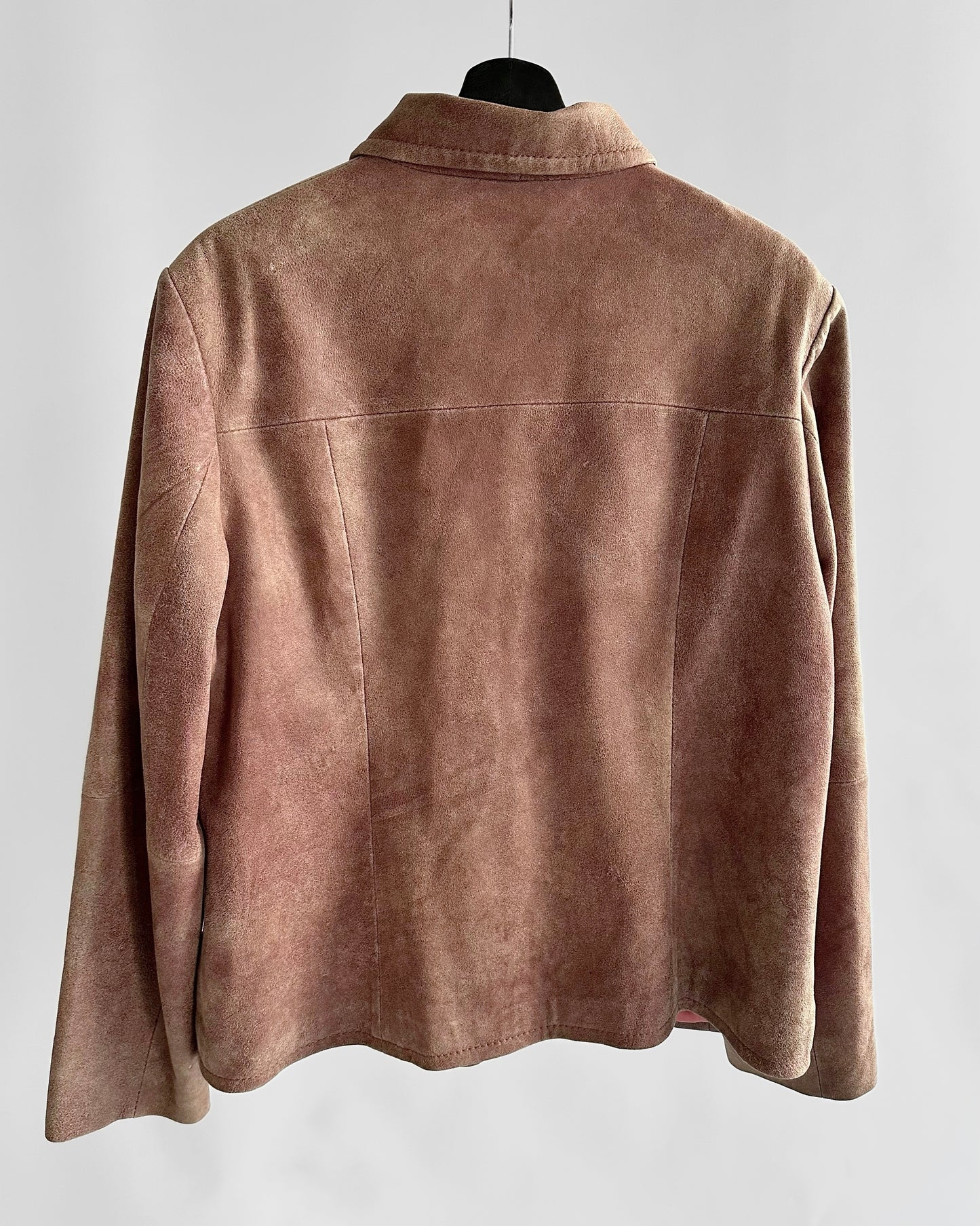 2000s Dusty Pink Washed Nappa Leather Jacket