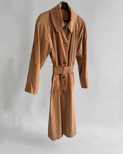 90s Jil Sander Minimalist Peach Trench Coat