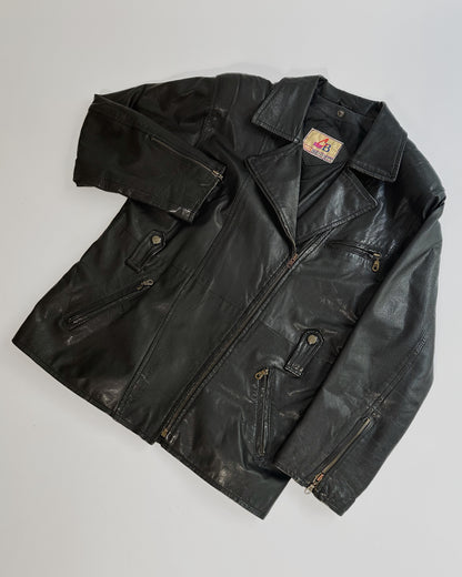 80s Black Leather Jacket