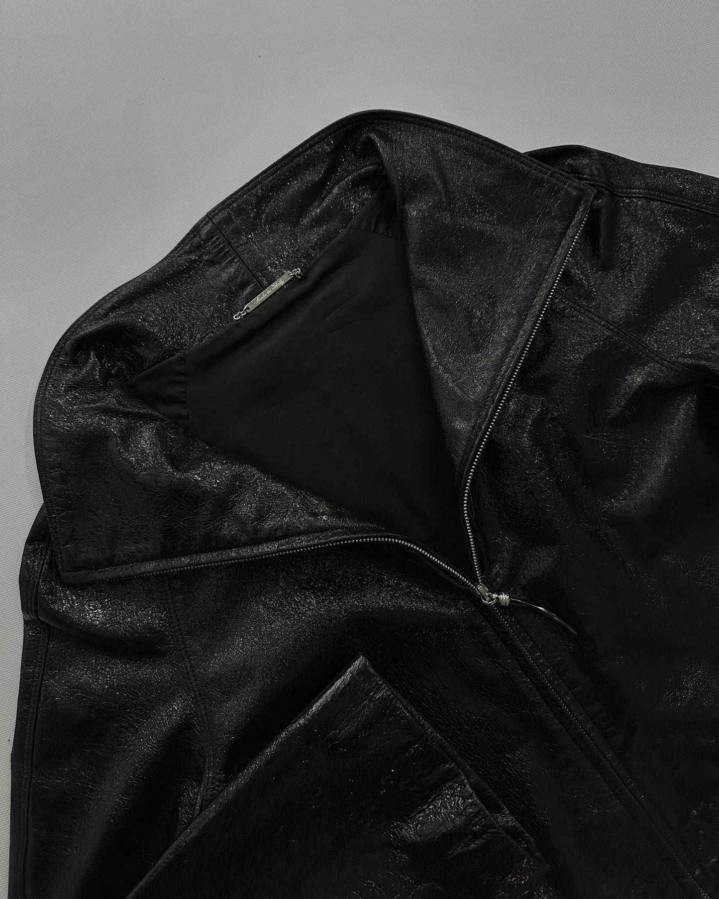 80s Gianfranco Ferré Black Patent Leather Coat