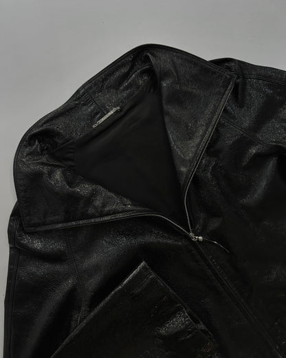 80s Gianfranco Ferré Black Patent Leather Coat