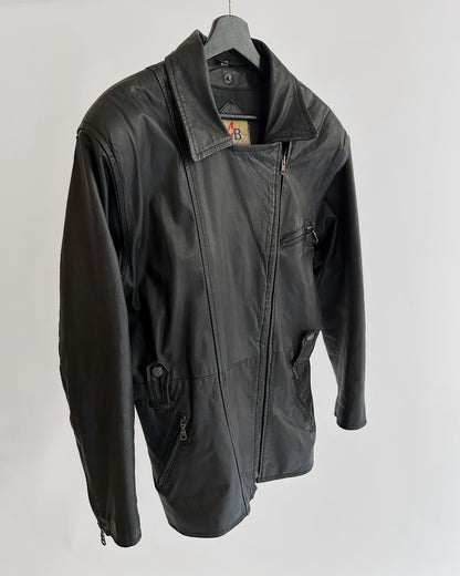 80s Black Leather Jacket