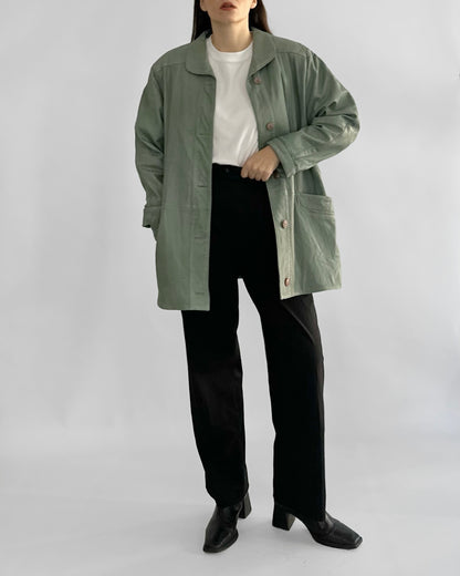 80s Green Leather Jacket