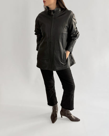Vintage Pierre Cardin Black Leather Jacket