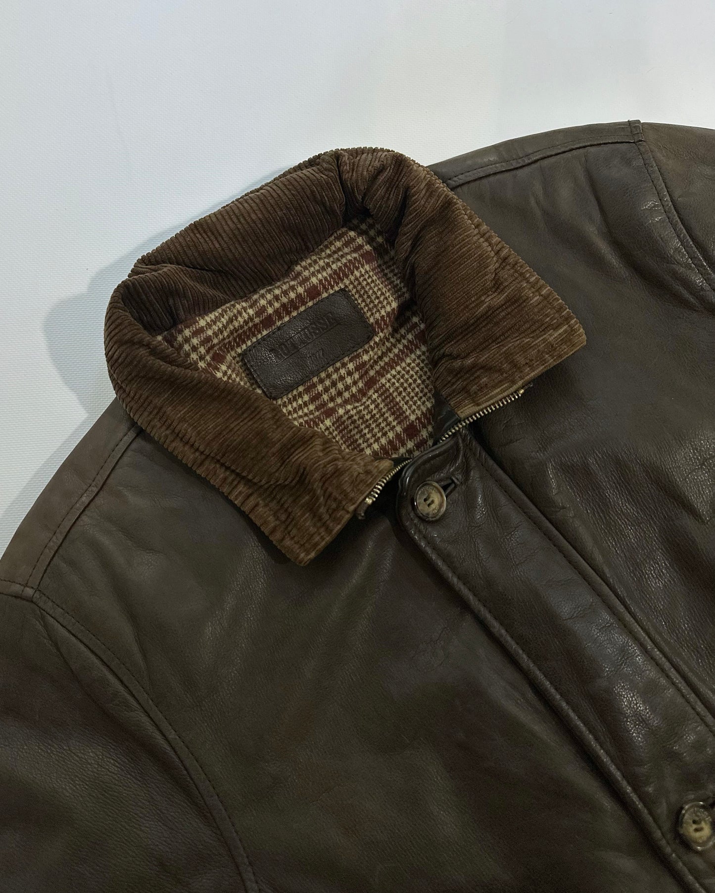 80s Brown Leather Barn Jacket