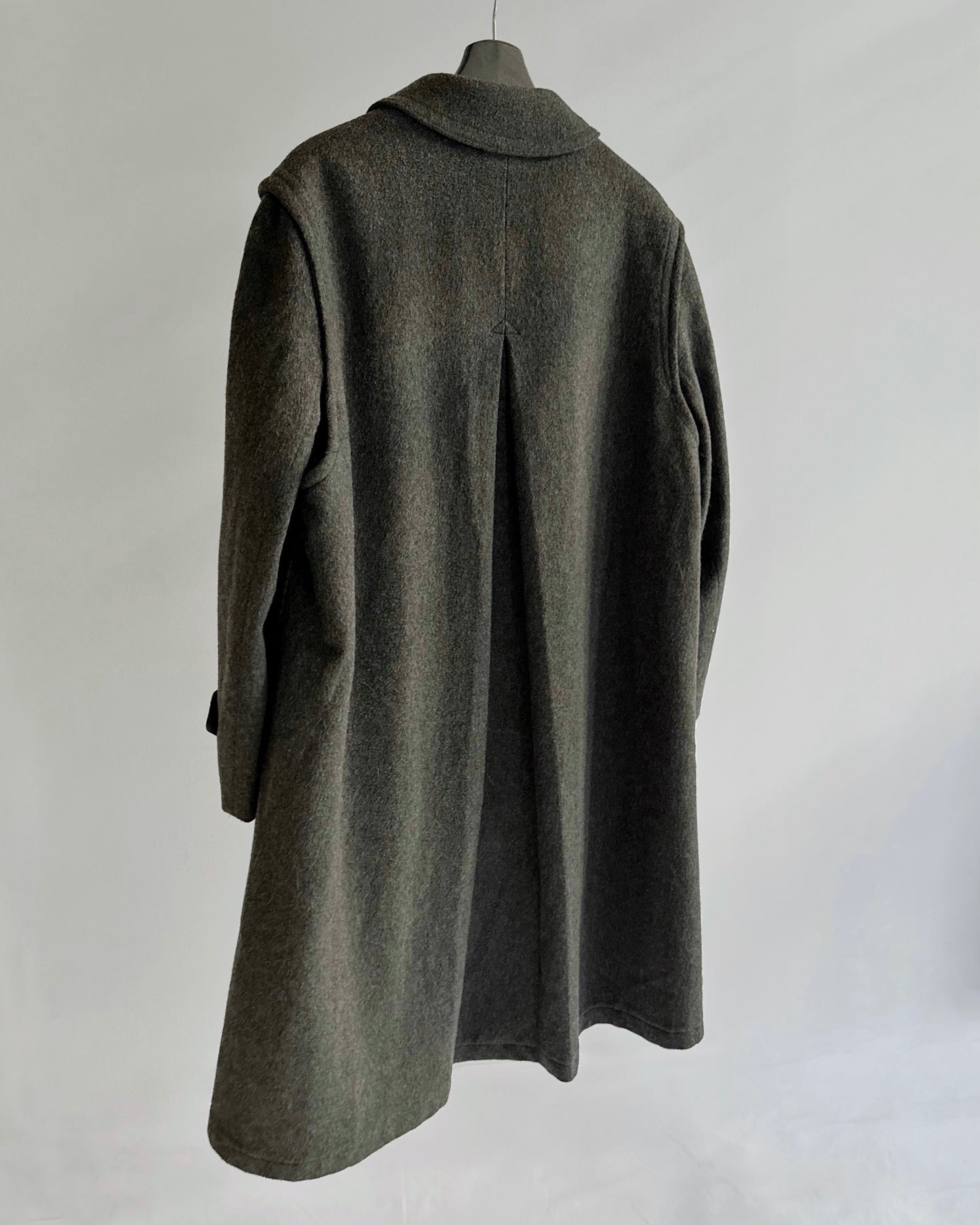 90s Austrian Grey Wool Loden Coat