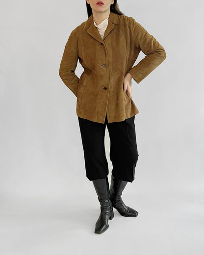 90s Brown Suede Jacket – Made in Portugal