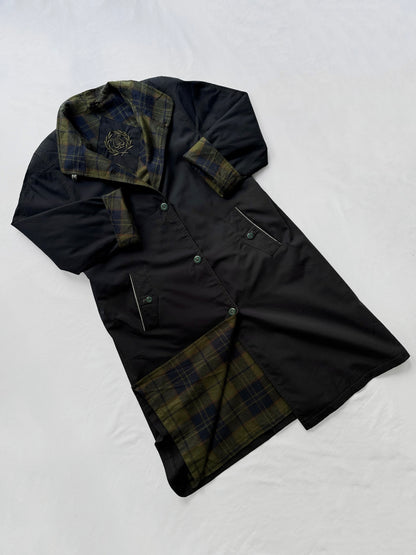 90s Navy Cotton Trench Coat