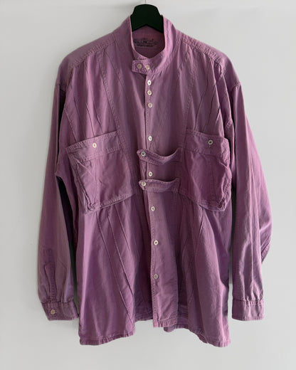 Vintage 1980s Dusty Mauve Cotton Utility Shirt