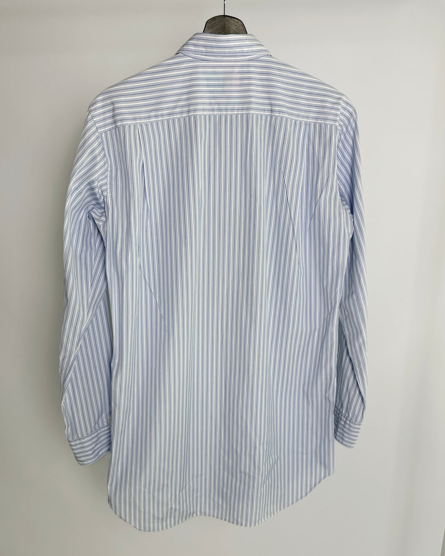 Comme des Garçons Blue Striped Maxi Shirt - Hommes Plus Fall 2013