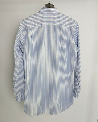 Comme des Garçons Blue Striped Maxi Shirt - Hommes Plus Fall 2013