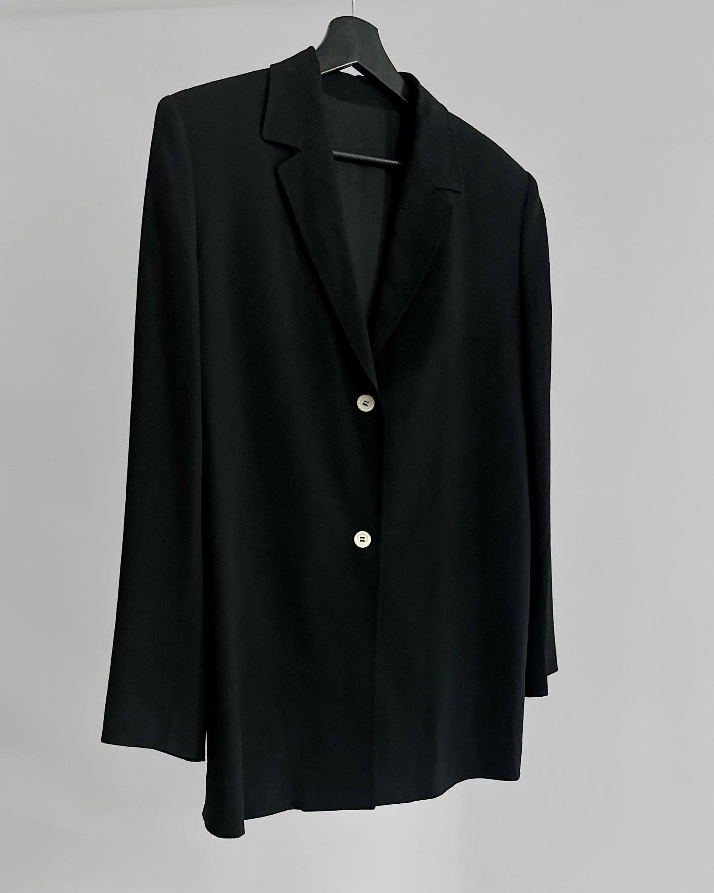 2000s Burberry Black Wool Blend Blazer
