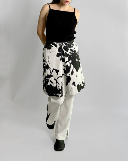 Max Mara Black & White A-Line Skirt