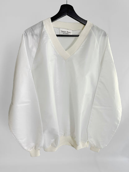 90s White Nylon Sweatshirt