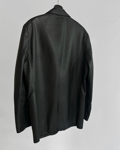 90s Black Leather Blazer