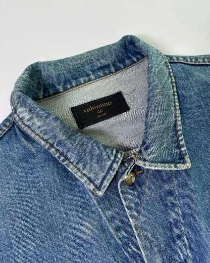 90s Valentino Garavani Denim Jacket - Faded Blue