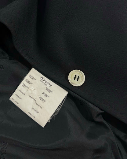 2000s Burberry Black Wool Blend Blazer
