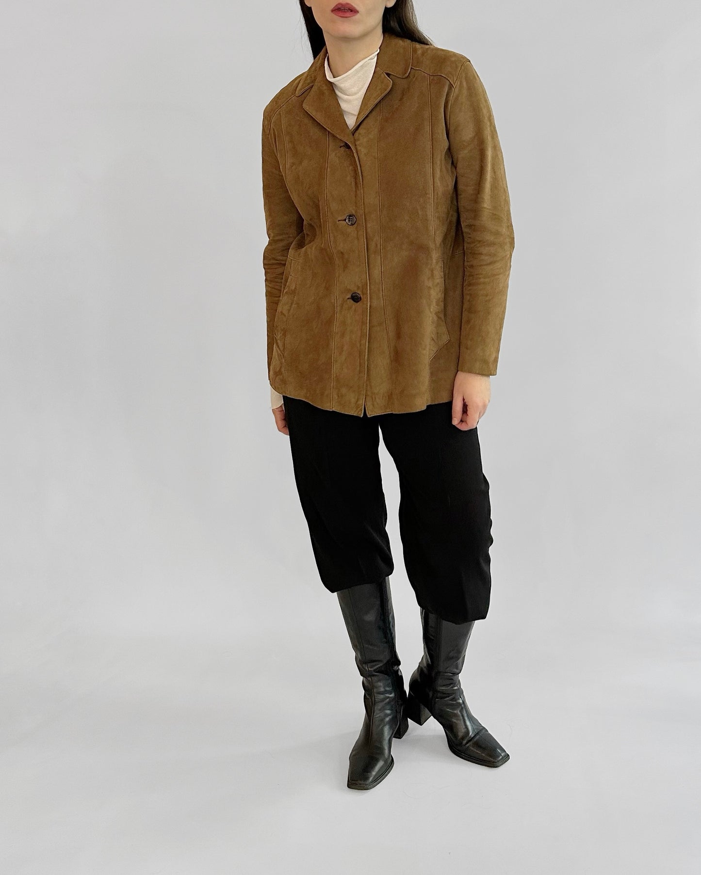 90s Brown Suede Jacket – Made in Portugal