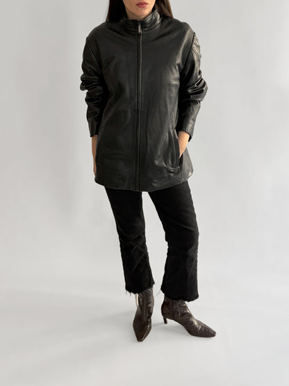 Vintage Pierre Cardin Black Leather Jacket