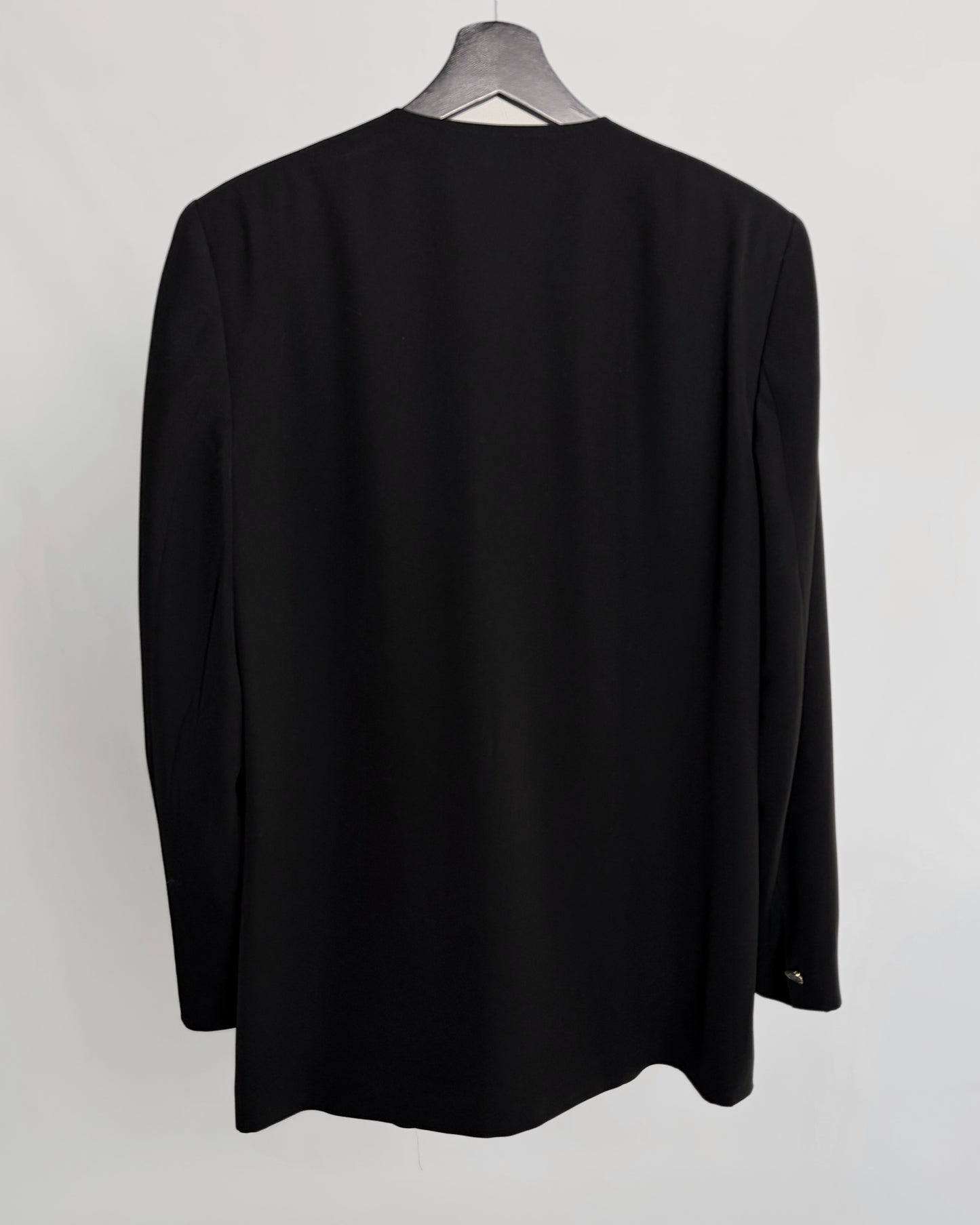 Vintage 1990s Burberry Black Minimal Blazer