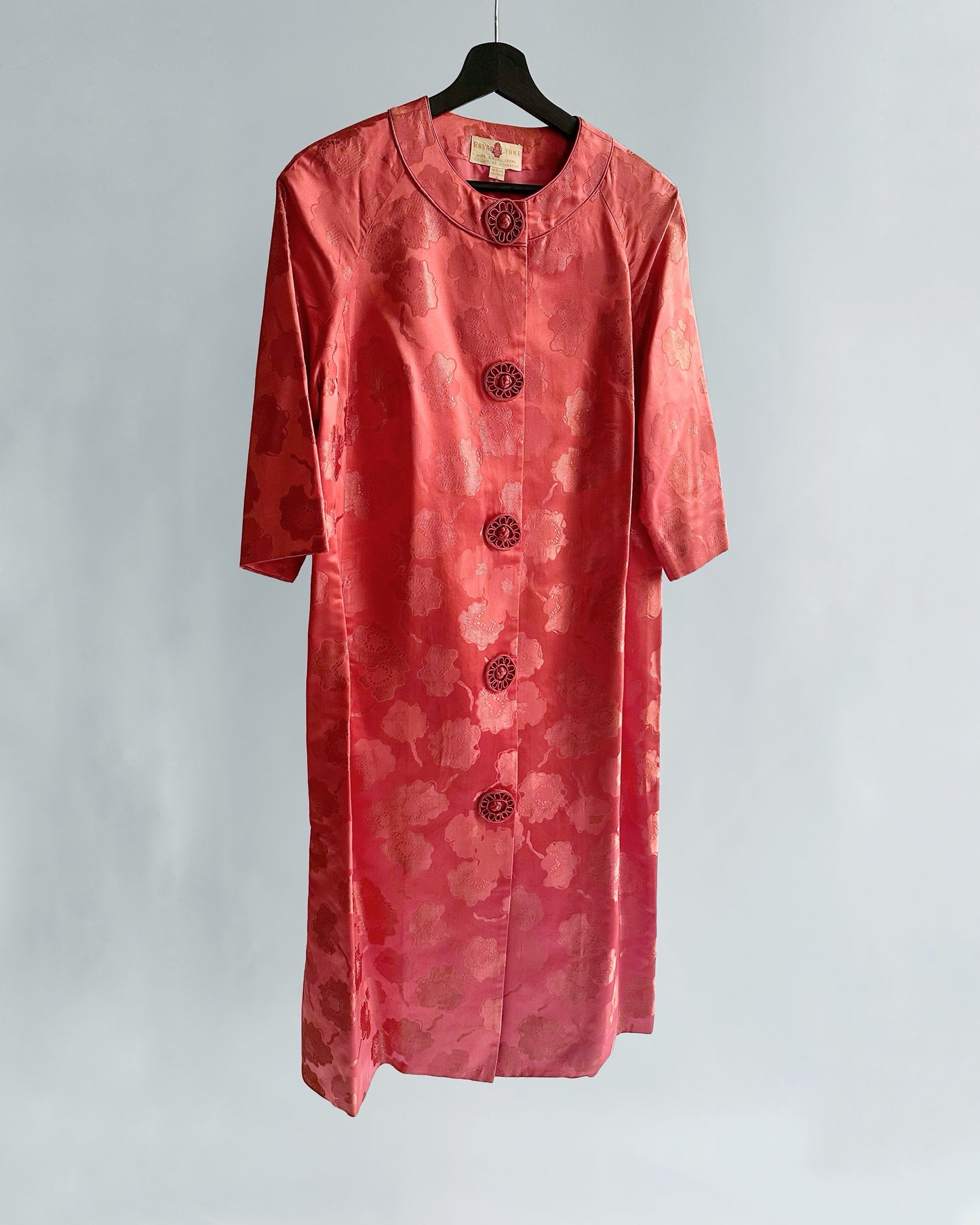 1960s Royal Lynne Silk Brocade Dress Coat