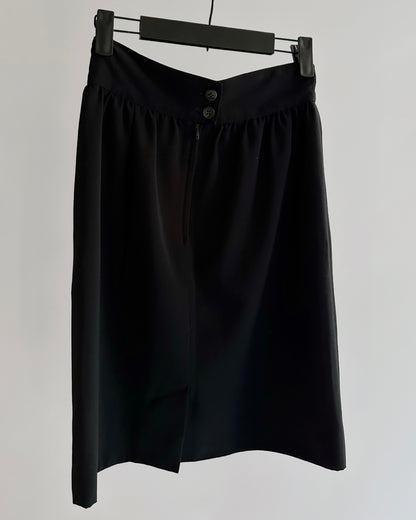 80s Burberry Black Pencil Skirt