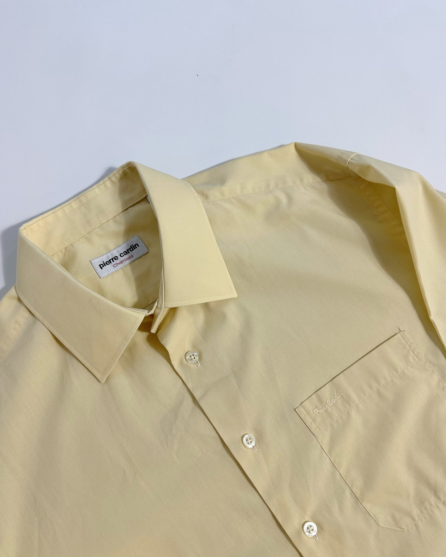 90s Pierre Cardin Butter Yellow Shirt