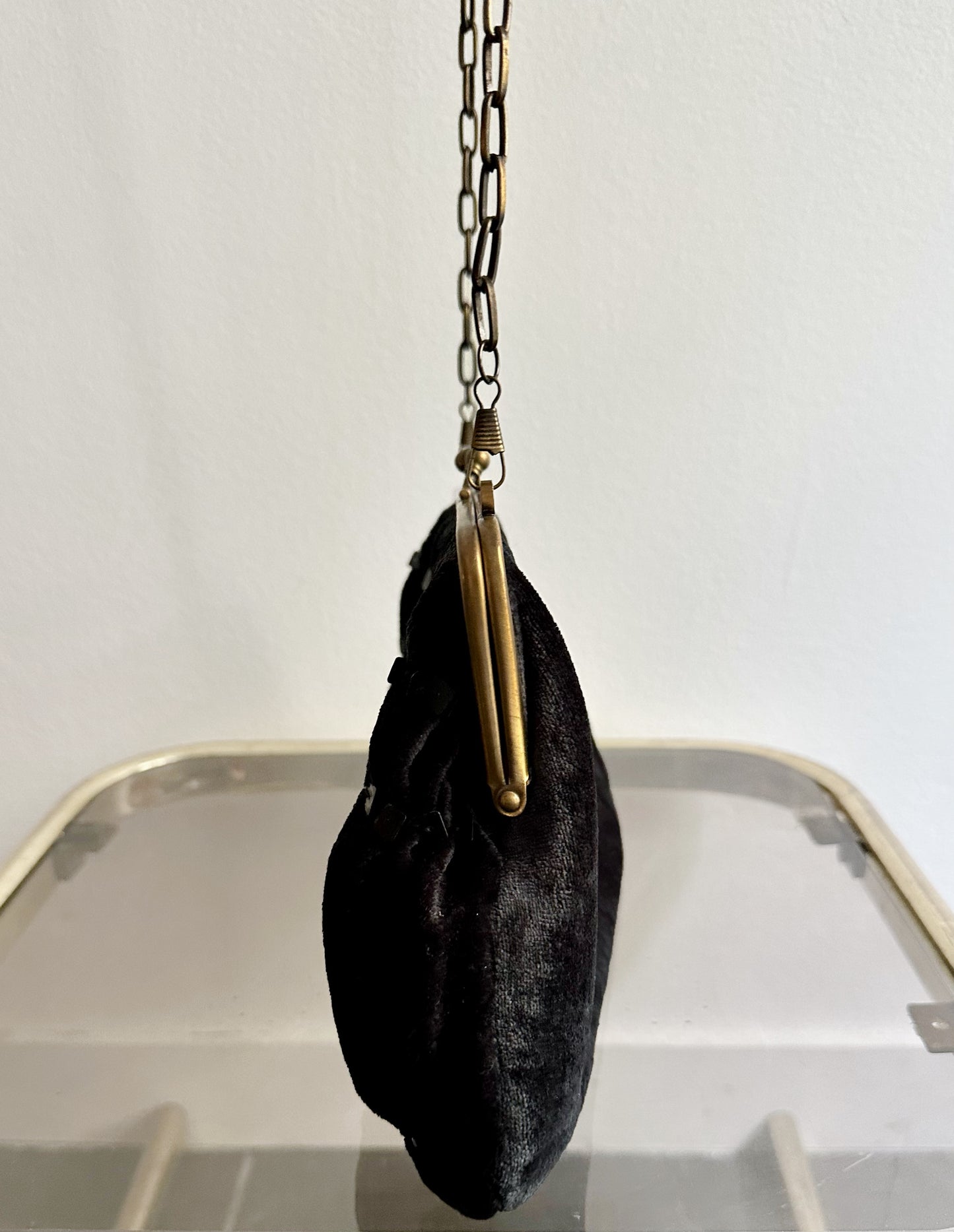 Vintage Y2K MISS SIXTY Black Velvet Evening Bag