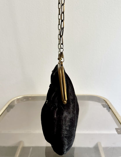 Vintage Y2K MISS SIXTY Black Velvet Evening Bag