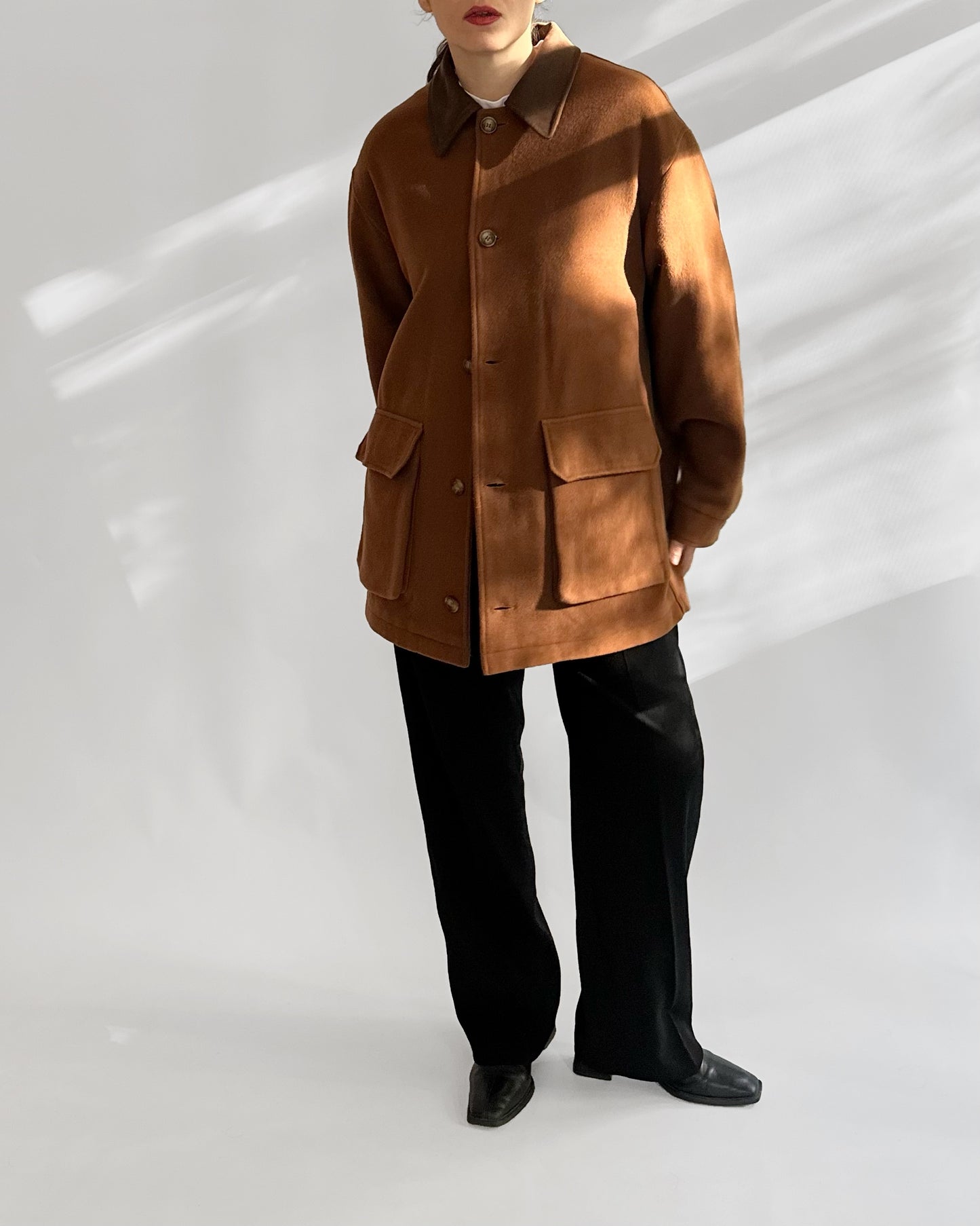 80s Brown Wool Field Jacket